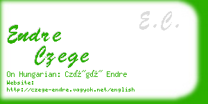 endre czege business card